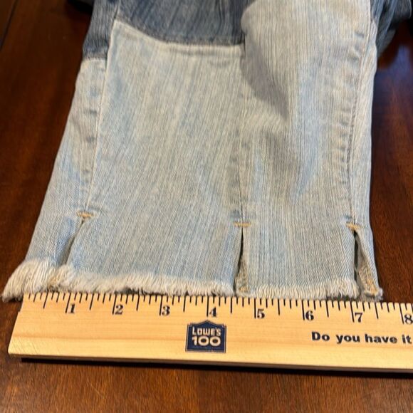 Lane Bryant Color Blocked Distressed Girlfriend Tapered Leg Jeans Size 20R - Picture 9 of 9